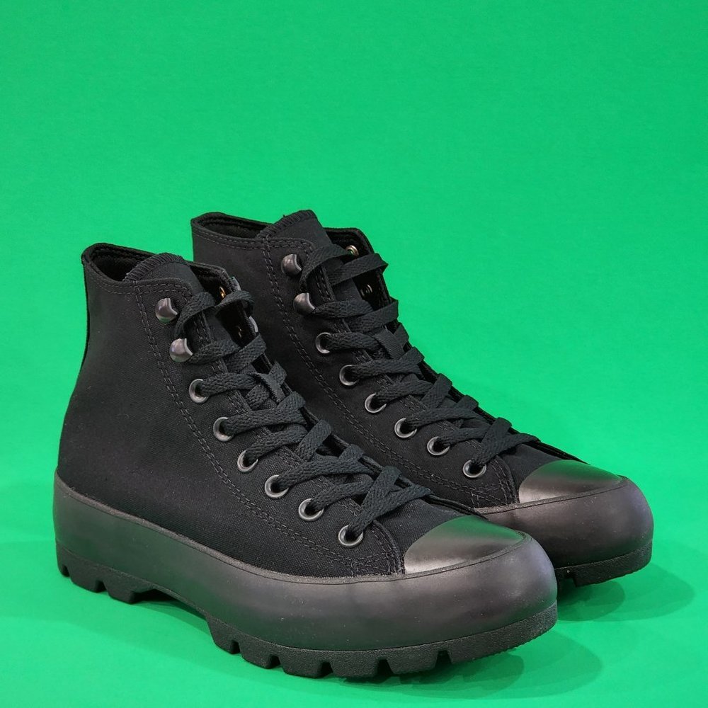 Converse CTAS Hi Lugged Winter Triple Black Women's Sneakers 569891C NWT - Picture 1 of 6